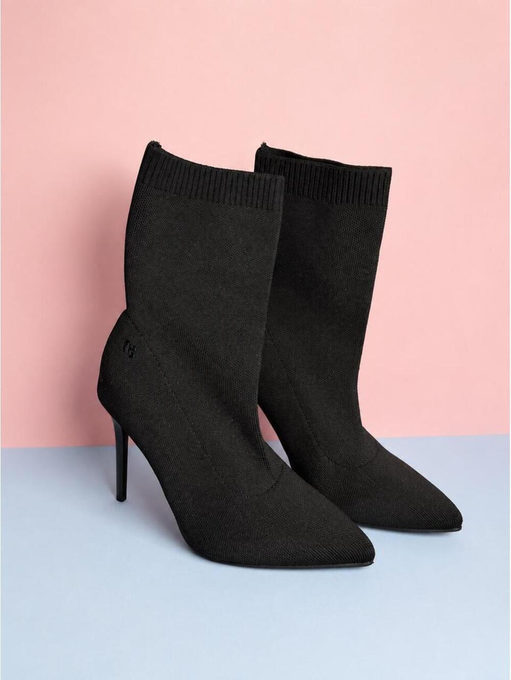 Women's Grey and Black Boot